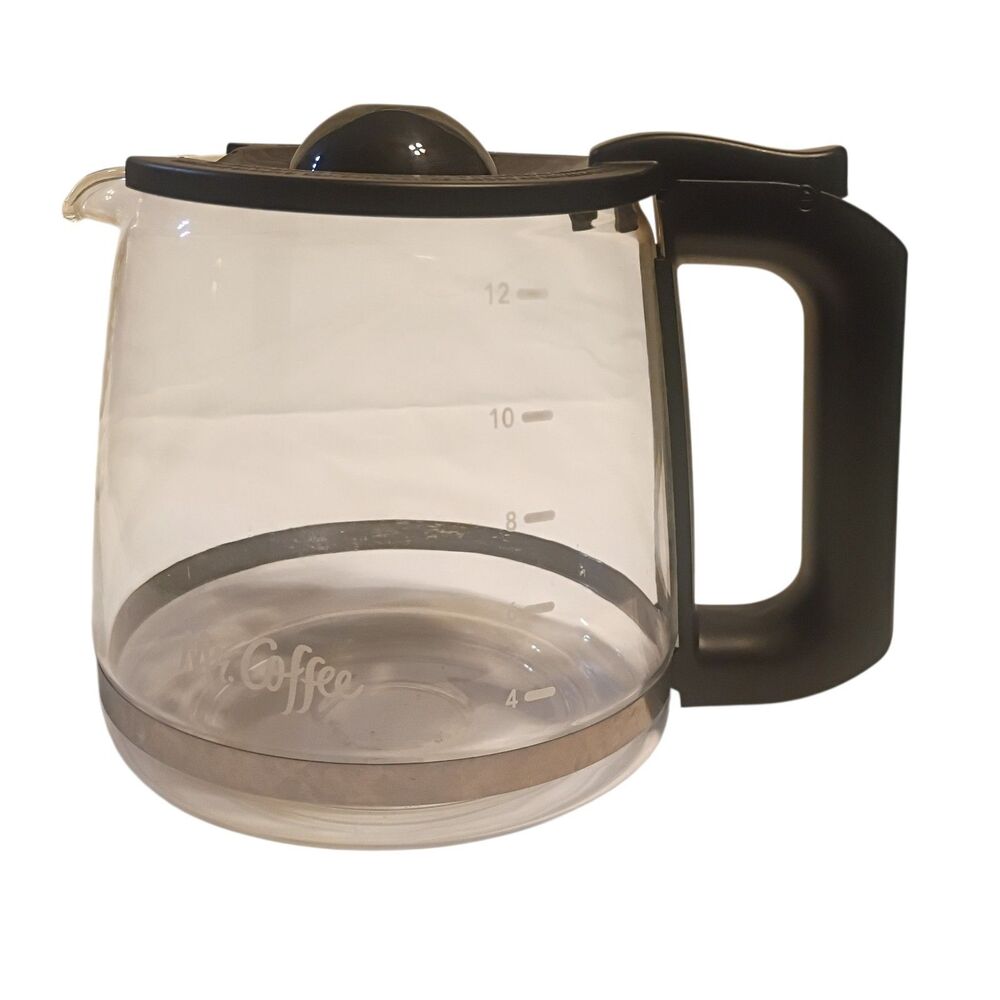 Mr.Coffee 12-Cup Replacement Carafe Glass Pot w/Black Handle & Lid